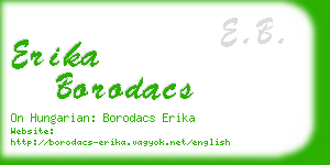 erika borodacs business card